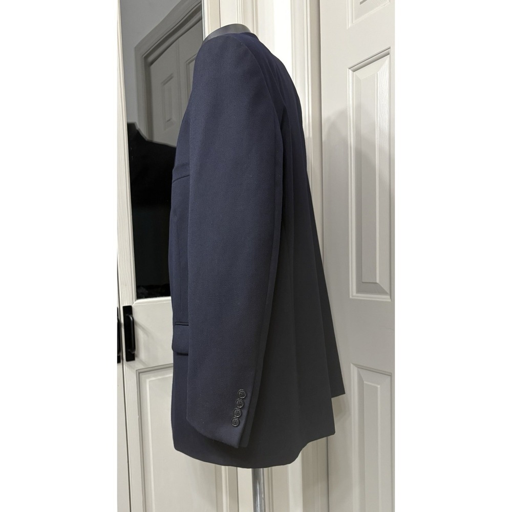 Linea Uomo 48R Navy Blue Modern Fit 100% Wool Mens Blazer Suit Jacket Sport Coat - Picture 2 of 10